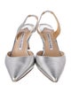 Manola Leather Slingback Pumps