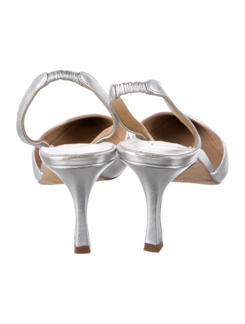 Manola Leather Slingback Pumps