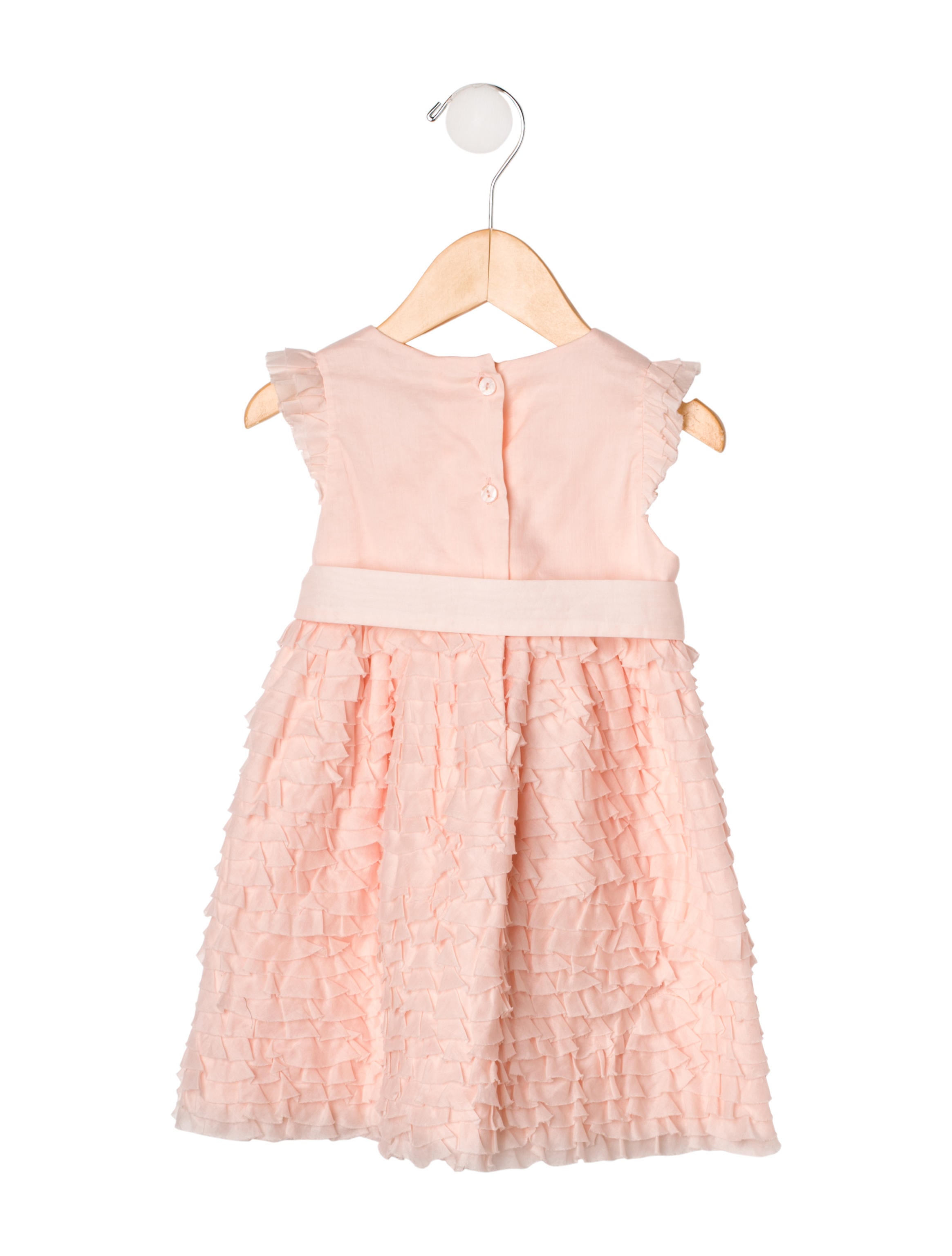 Monnalisa Girls' Ruffled Sleeveless Dress Girls WMNNA20009 The