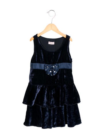 Monnalisa Girls' Velvet Bow-Adorned Dress w/ Tags