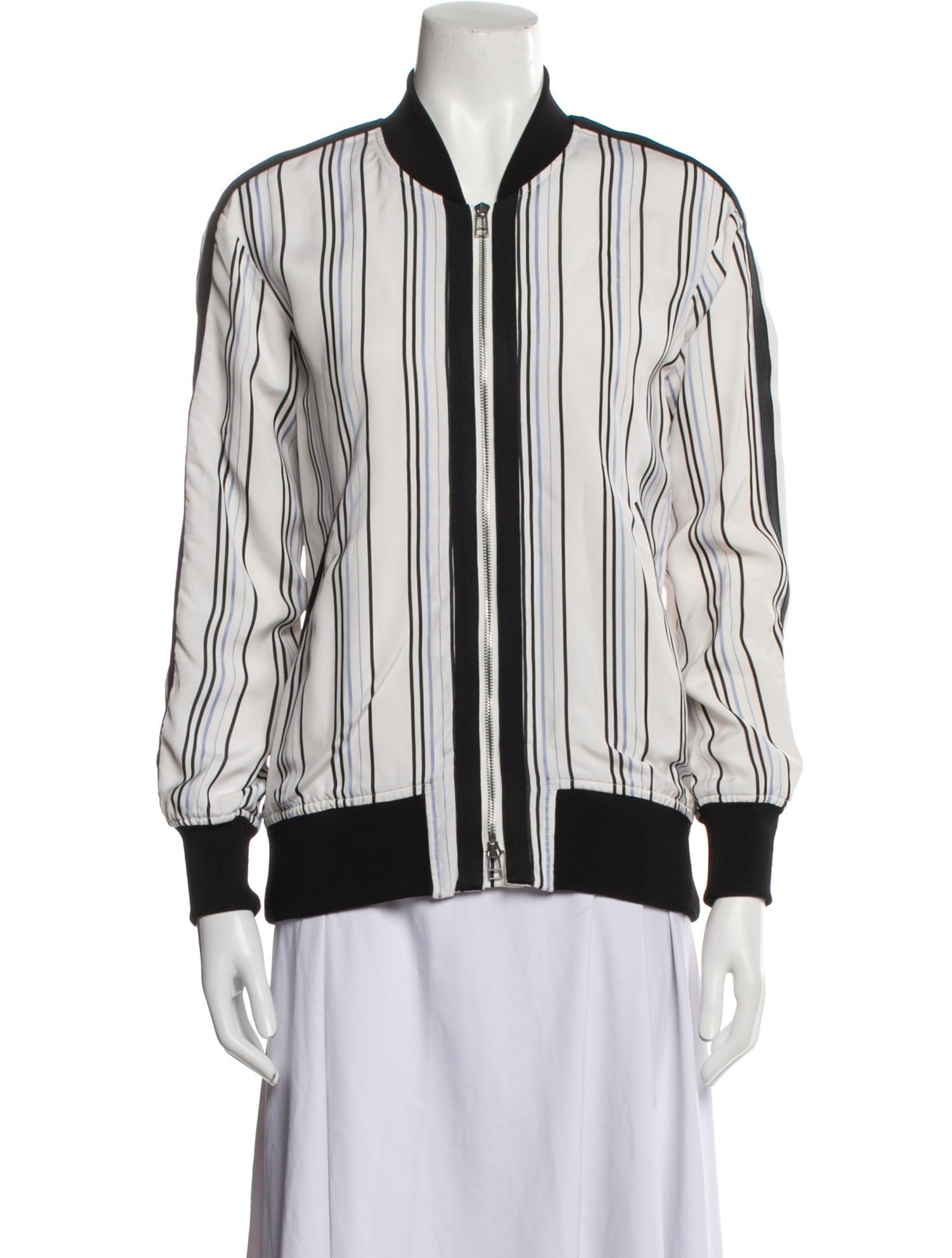 Misha Nonoo Striped Bomber Jacket