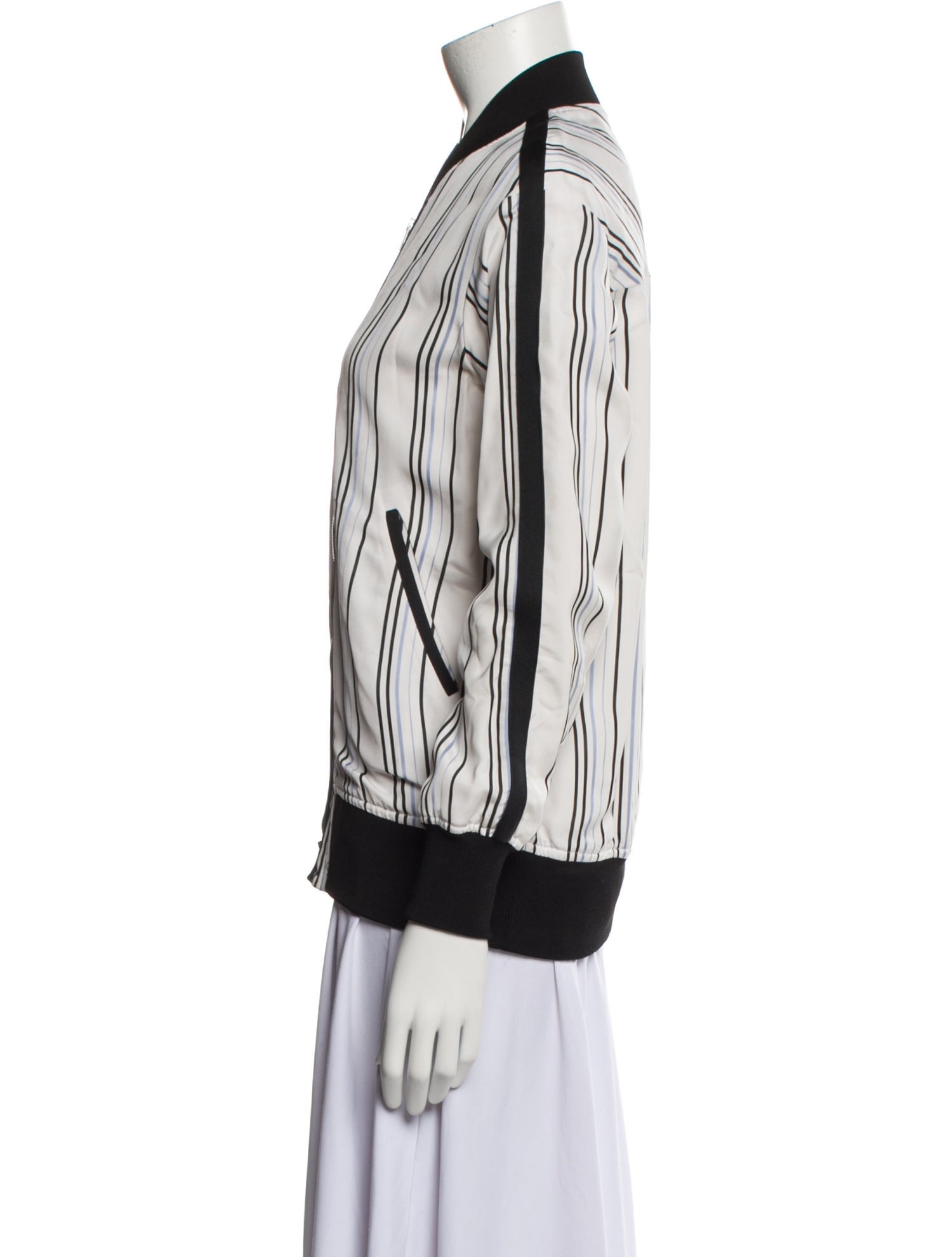 Misha Nonoo Striped Bomber Jacket