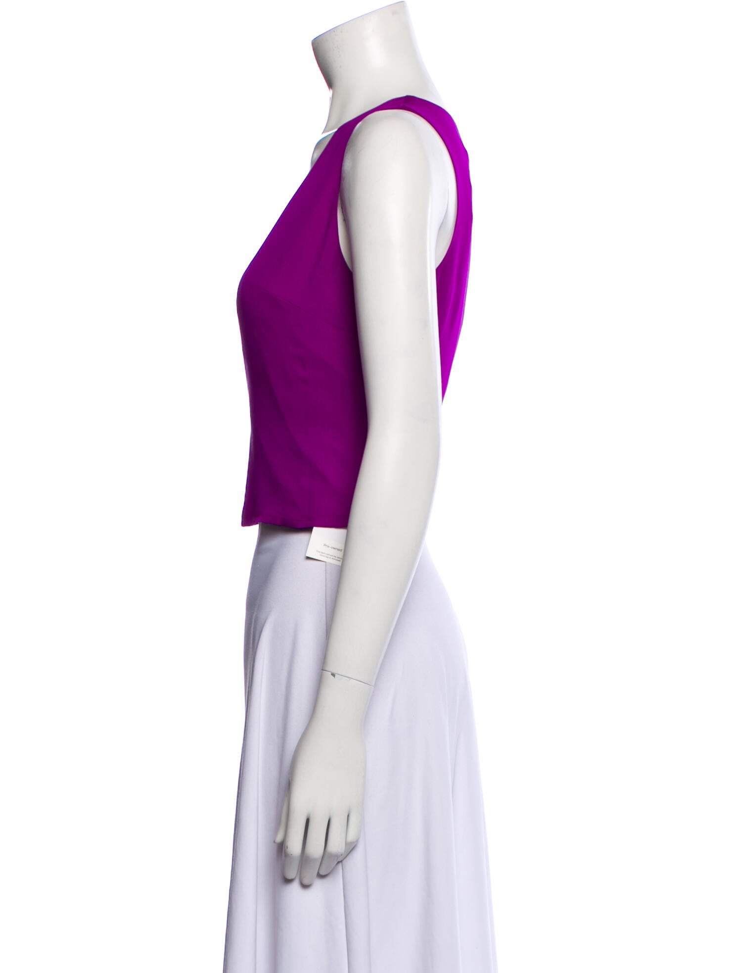 Misha Nonoo Silk V-Neck Crop Top