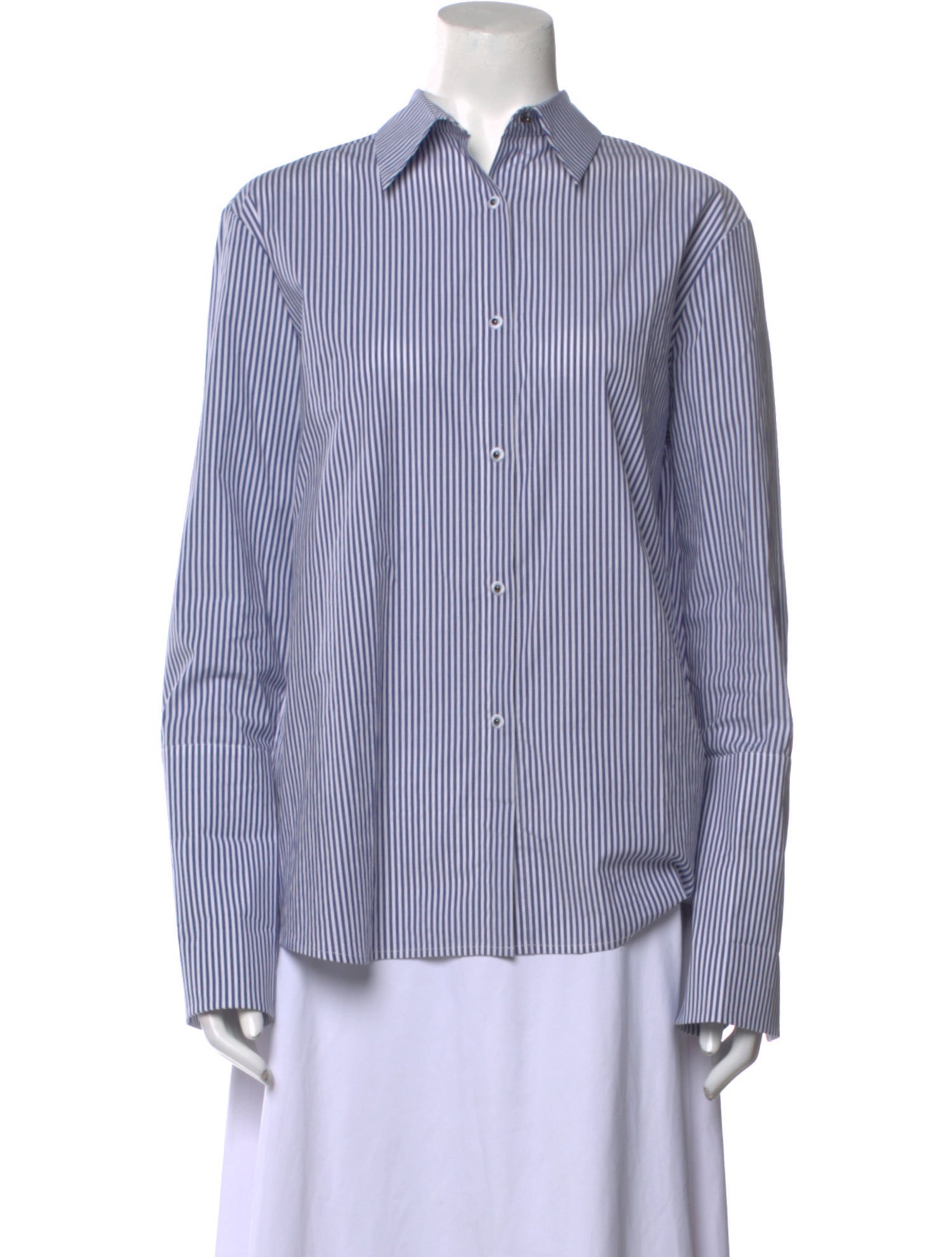 Misha Nonoo Striped Long Sleeve Button-Up Top