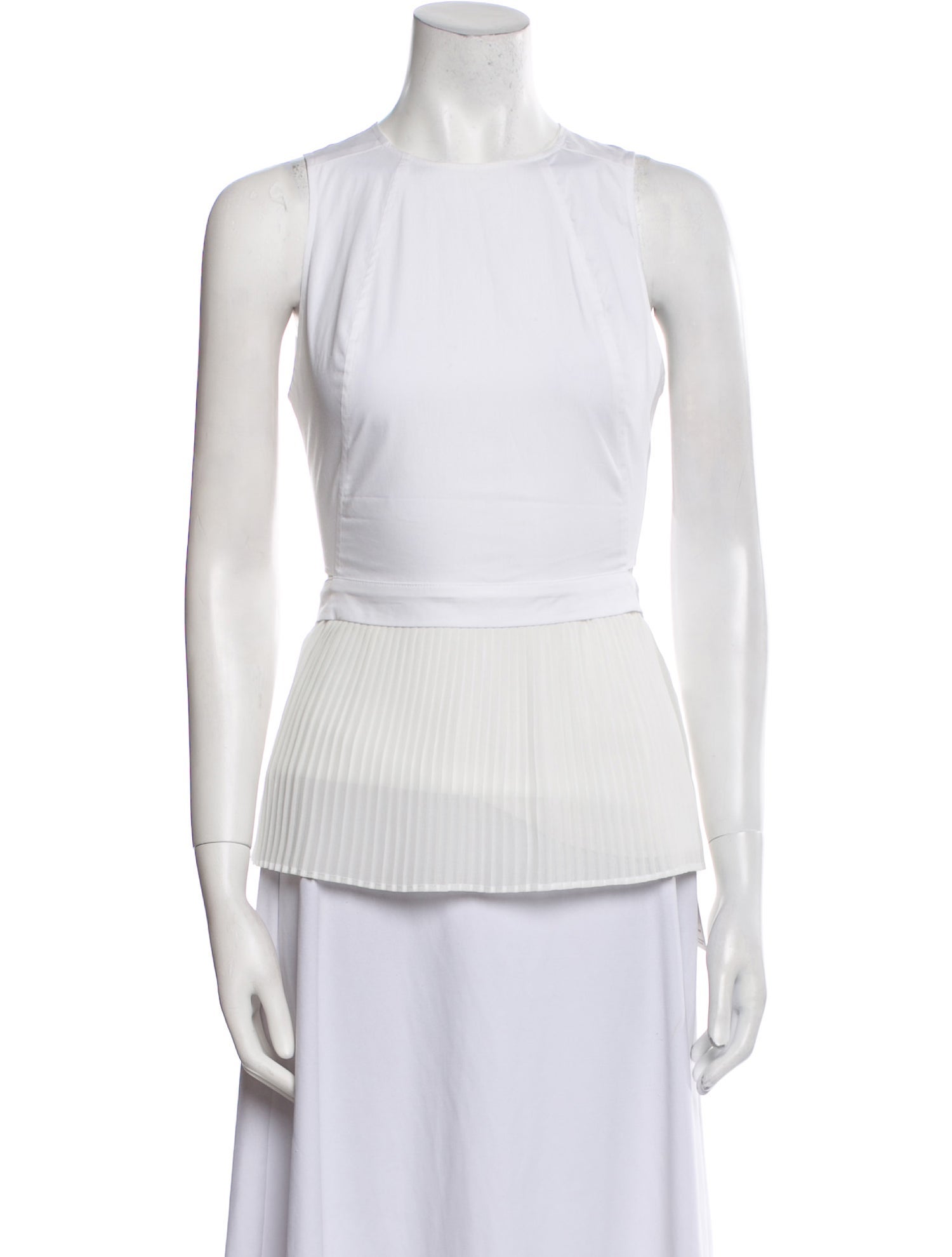 Misha Nonoo Crew Neck Sleeveless Top
