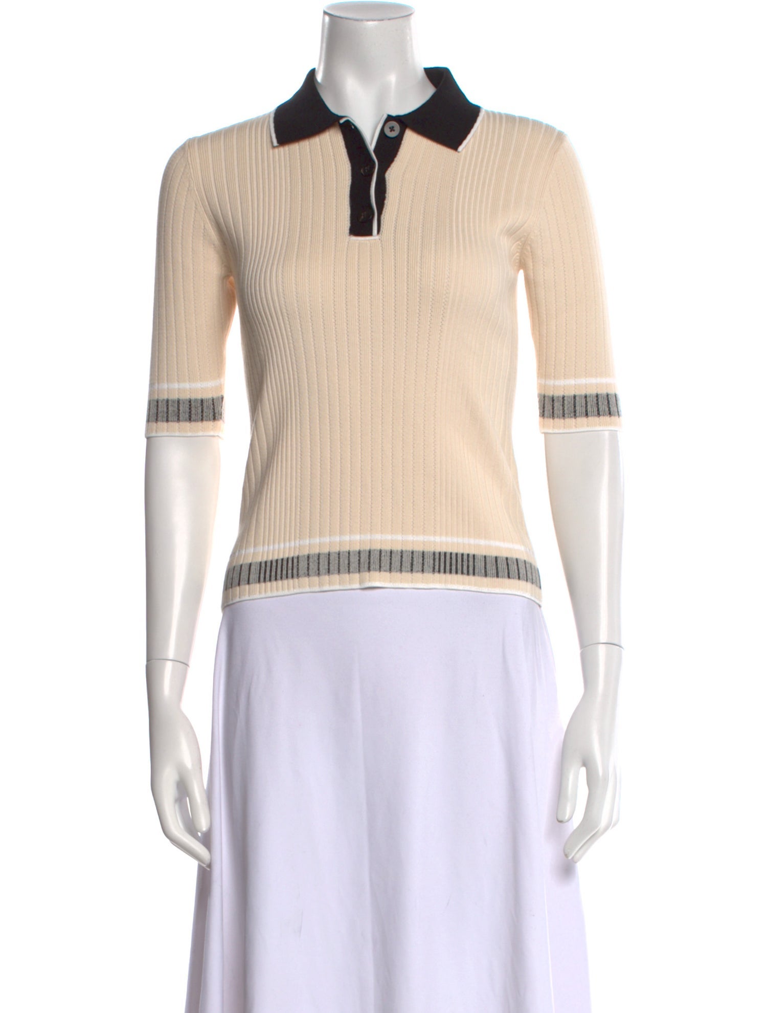 Misha Nonoo Three-Quarter Sleeve Polo