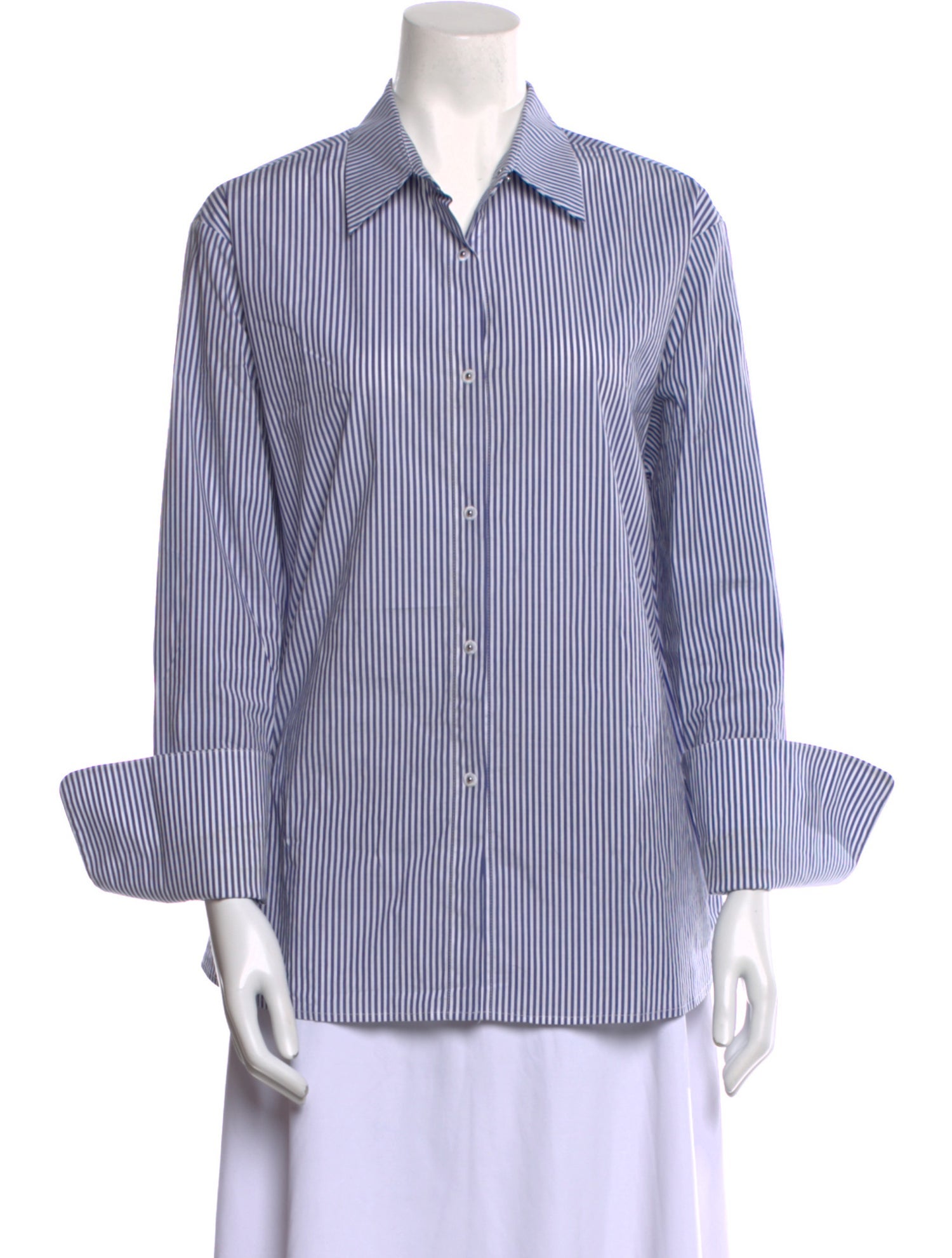 Misha Nonoo Striped Long Sleeve Button-Up Top