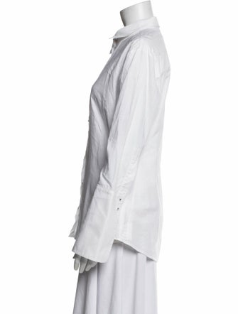 Misha Nonoo Husband Long Sleeve Button-Up Top