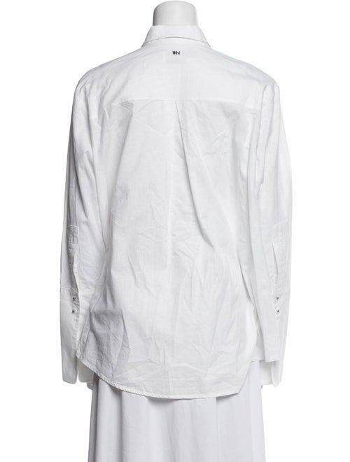 Misha Nonoo Husband Long Sleeve Button-Up Top