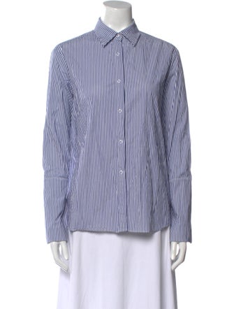 Misha Nonoo Striped Long Sleeve Button-Up Top