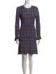 Misha Nonoo Plaid Print Knee-Length Dress