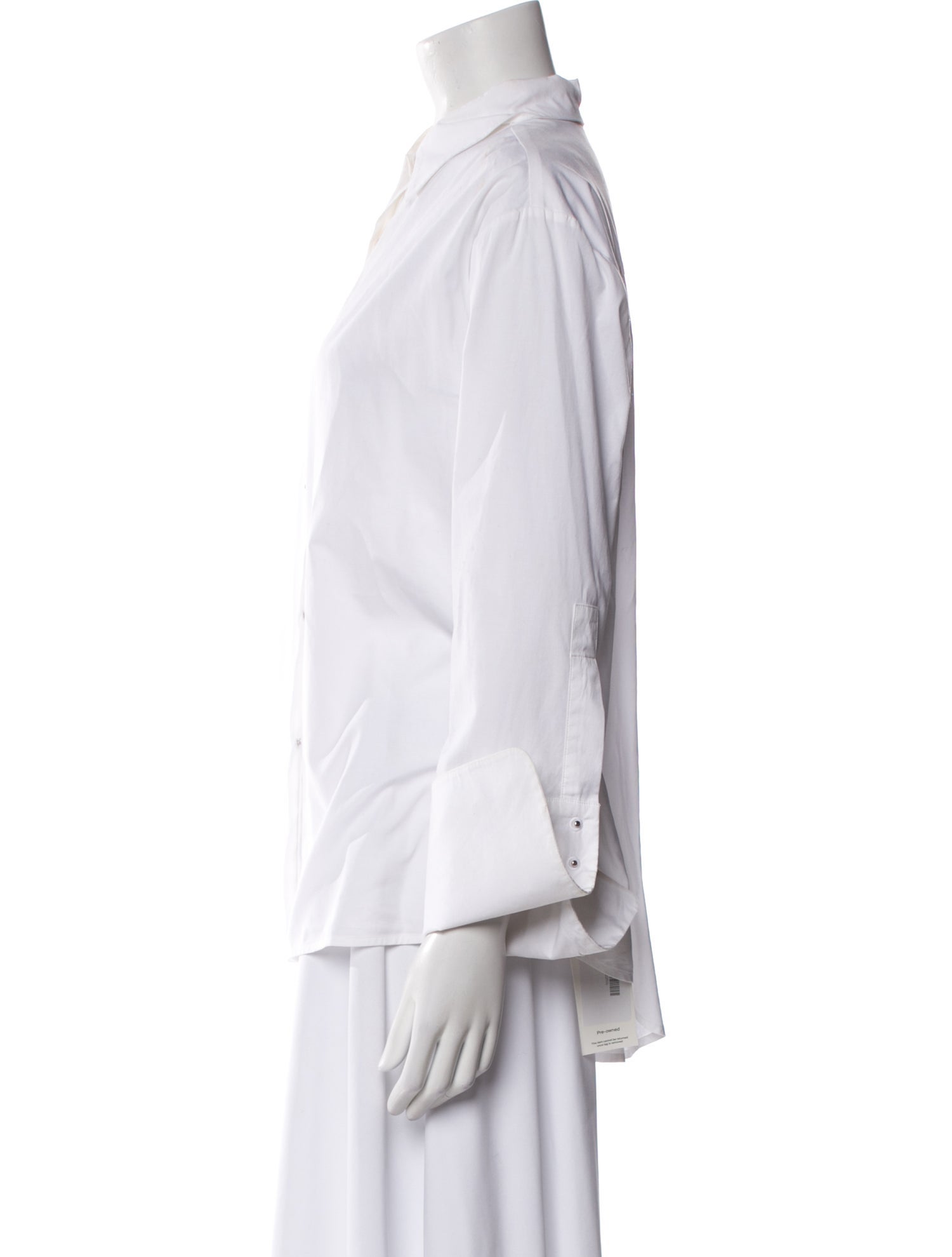 Misha Nonoo Three-Quarter Sleeve Button-Up Top