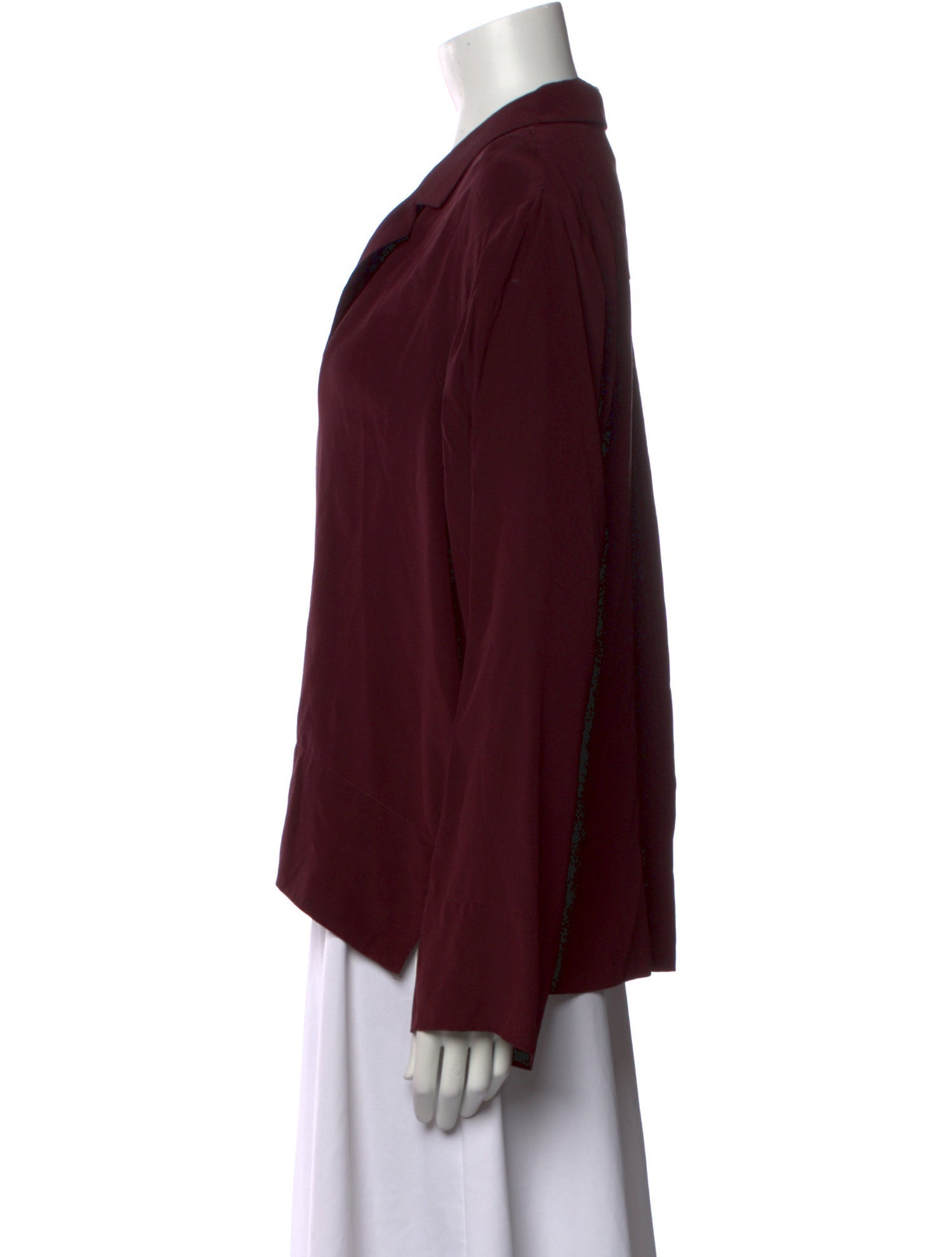 Misha Nonoo Silk Long Sleeve Button-Up Top