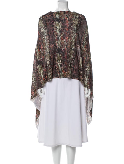 Minnie Rose Animal Print Poncho Rose