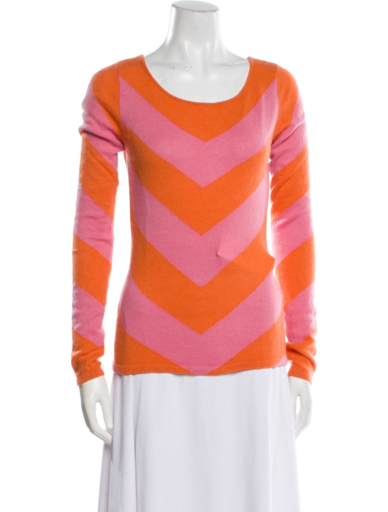 Minnie Rose Cashmere Striped Sweater