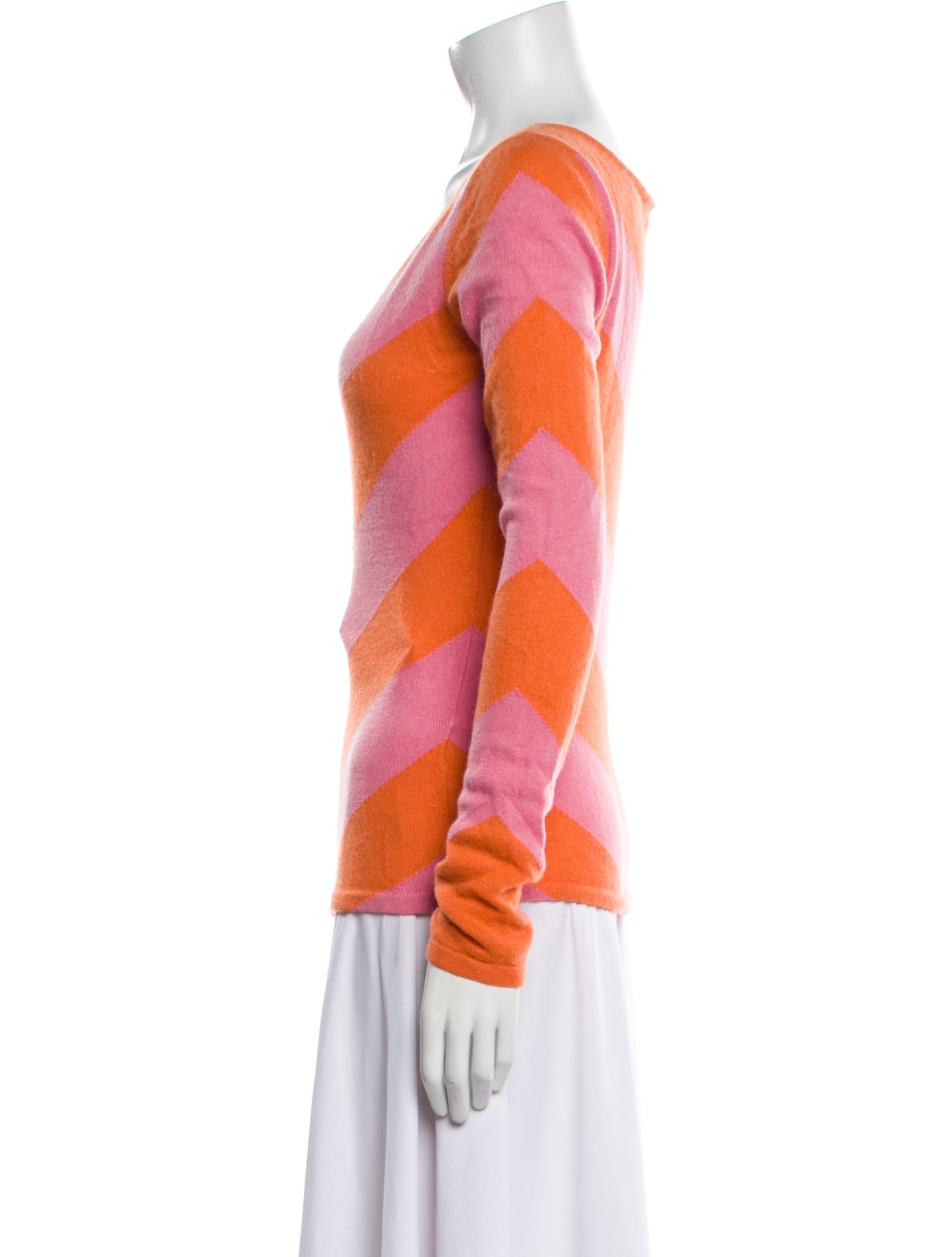 Minnie Rose Cashmere Striped Sweater