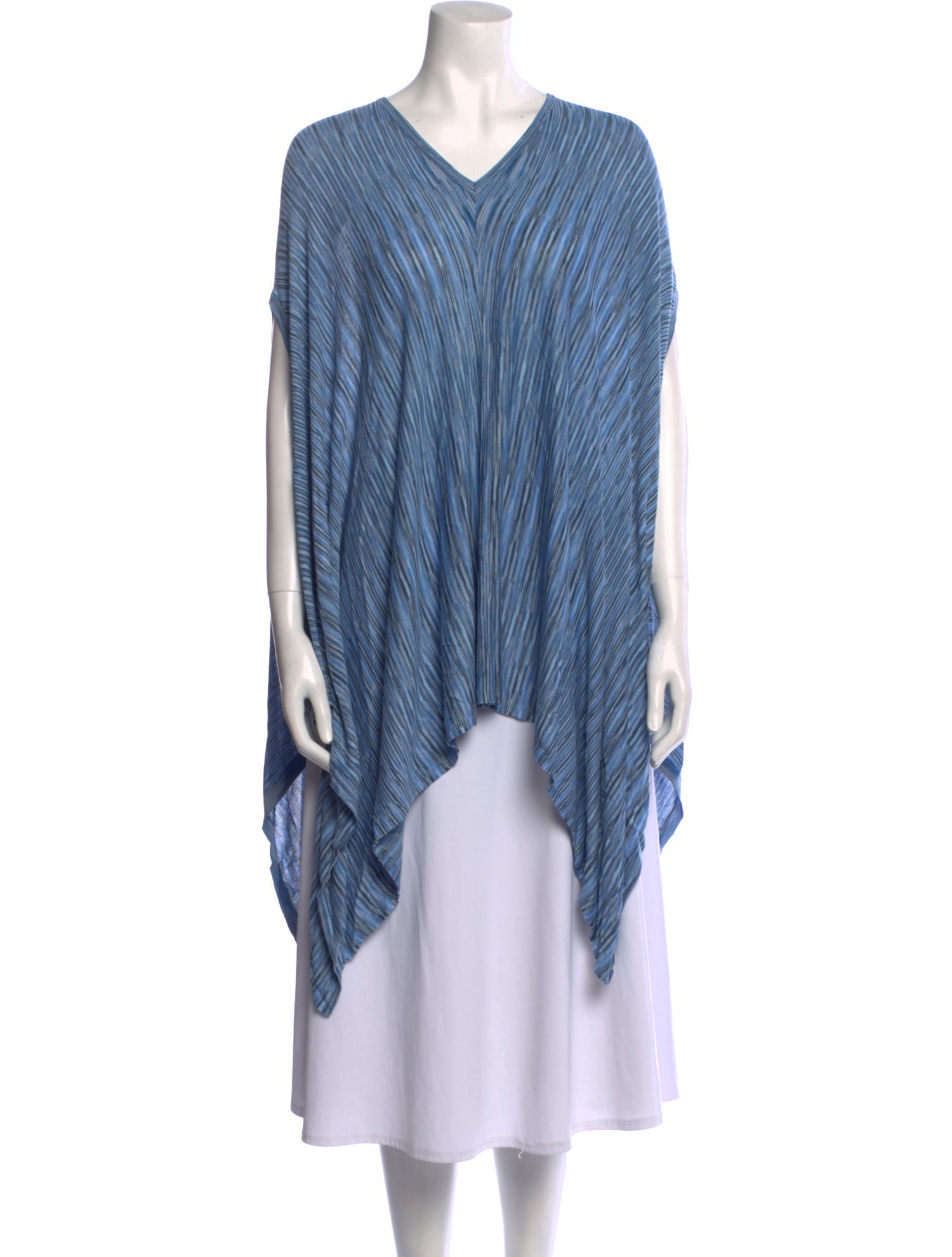 Minnie Rose Striped V-Neck Sweater