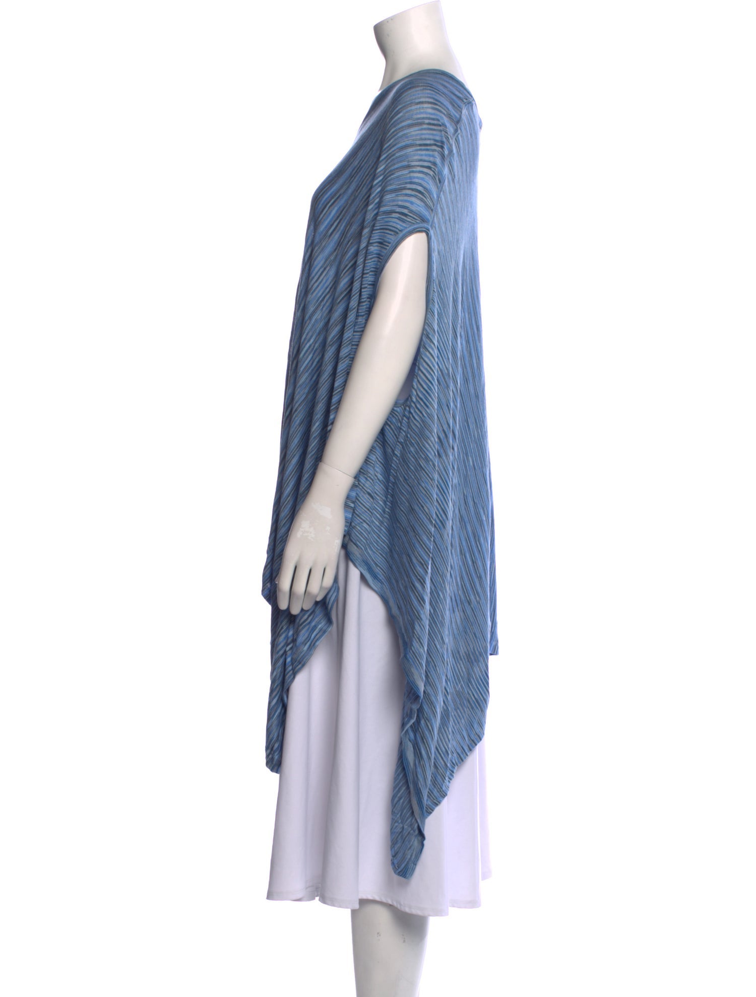 Minnie Rose Striped V-Neck Sweater