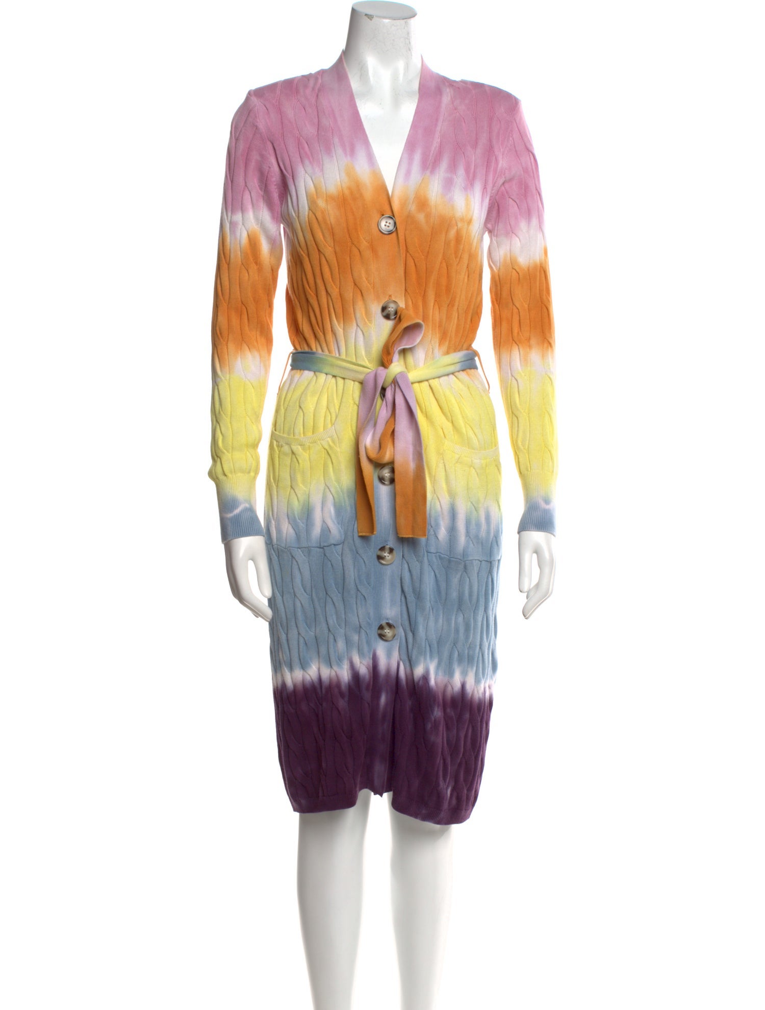 Minnie Rose Tie-Dye Print Midi Length Dress w/ Tags