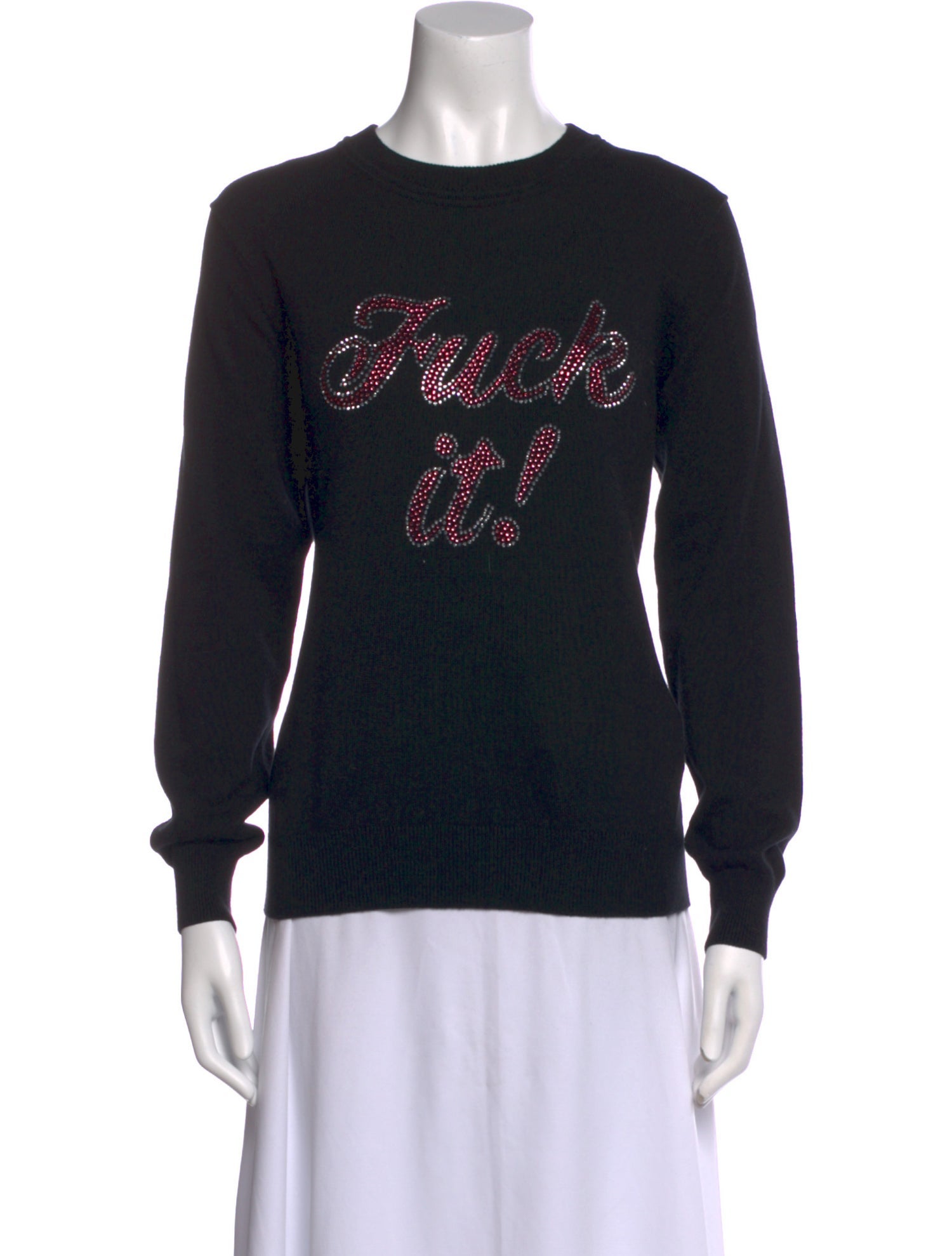 Minnie Rose Graphic Print Crew Neck Sweater