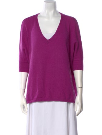 Minnie Rose Cashmere V-Neck Sweater