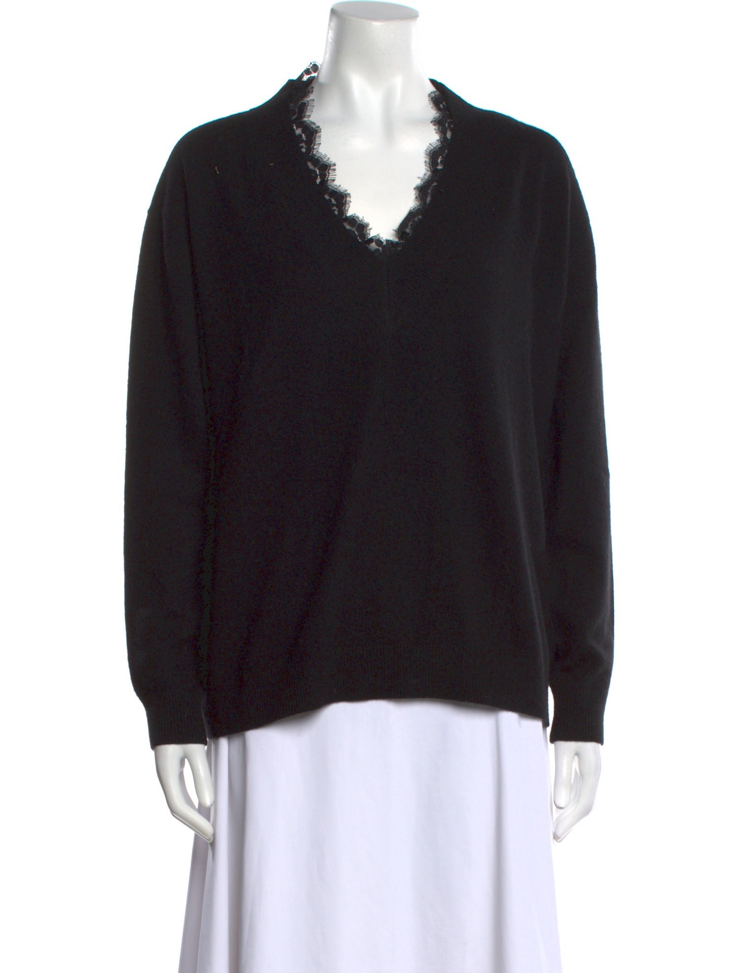 Minnie Rose Cashmere V-Neck Sweater