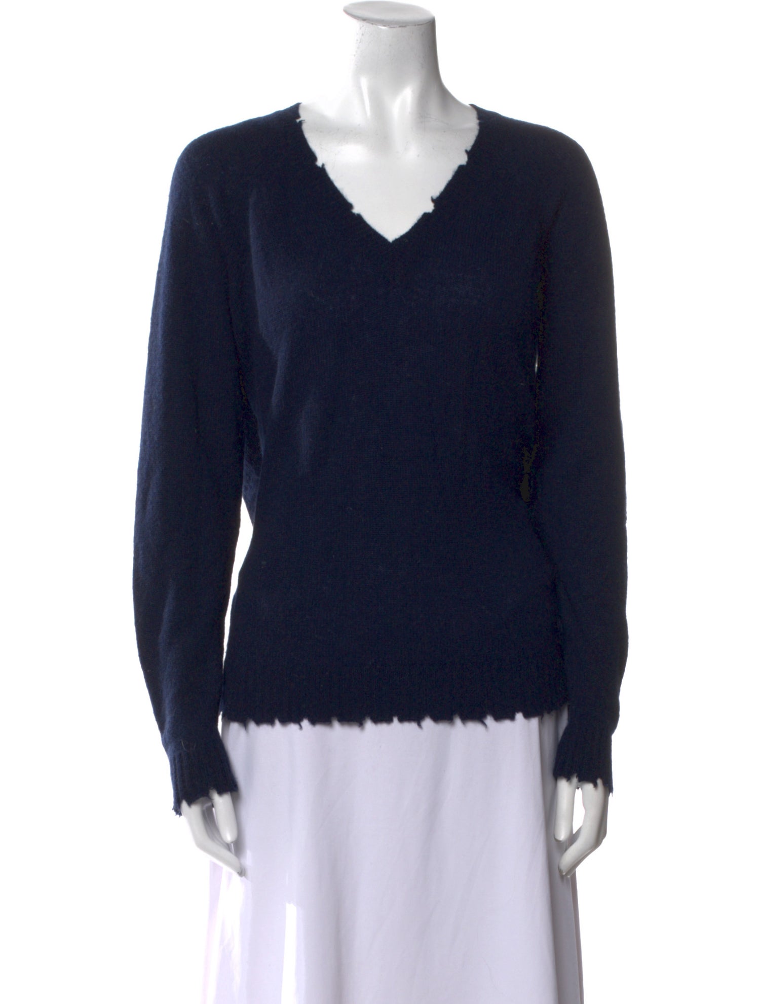 Minnie Rose Cashmere V-Neck Sweater