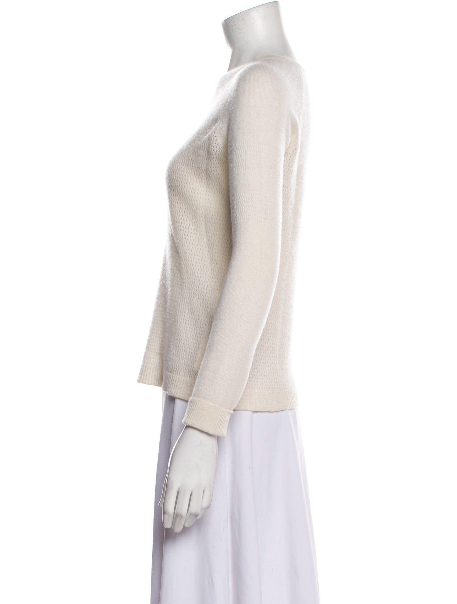 Minnie Rose Cashmere Bateau Neckline Sweater