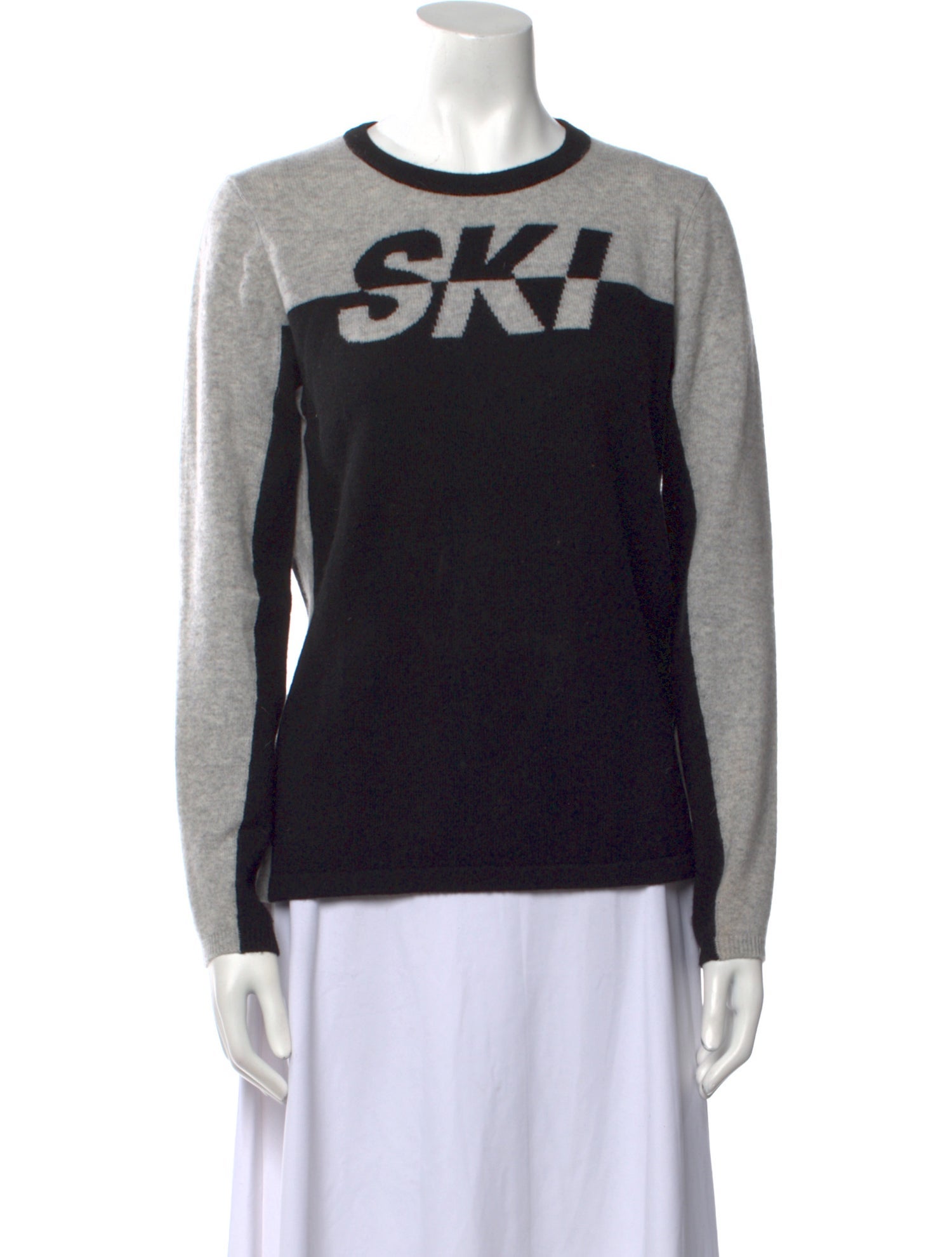 Minnie Rose Cashmere Graphic Print Sweater