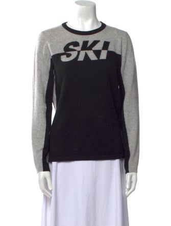 Minnie Rose Cashmere Graphic Print Sweater