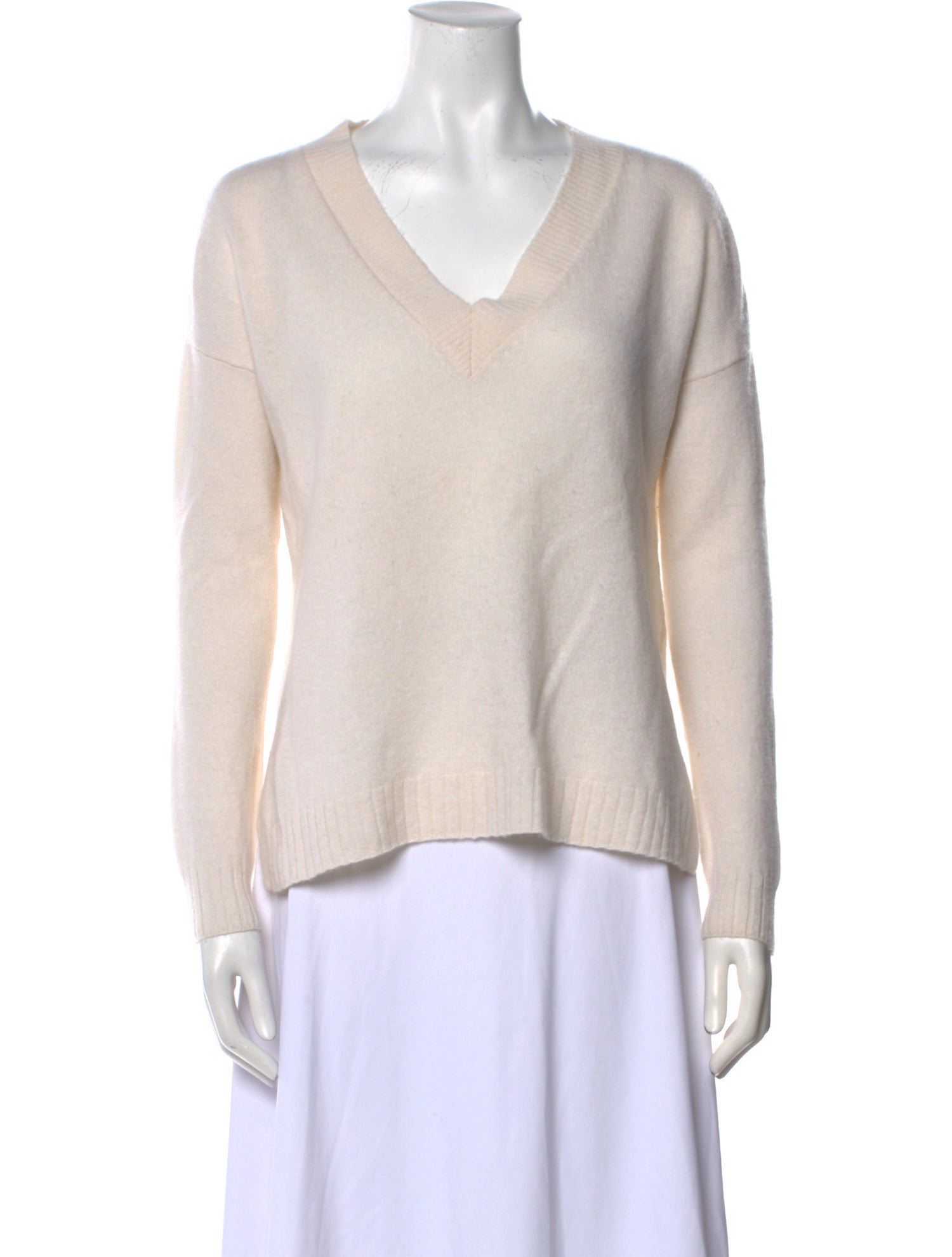 Minnie Rose Cashmere V-Neck Sweater