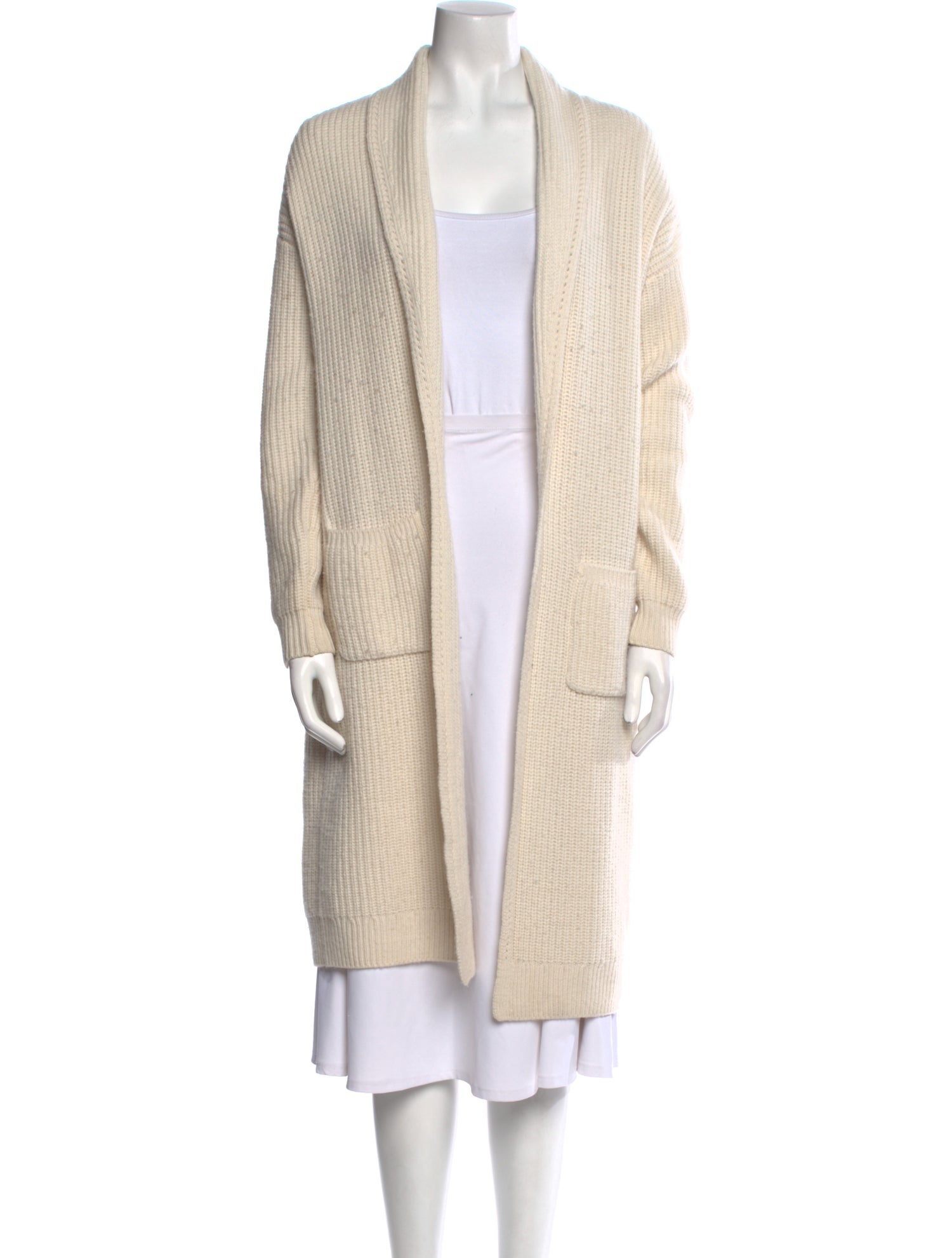 Minnie Rose Wool Open Front Sweater