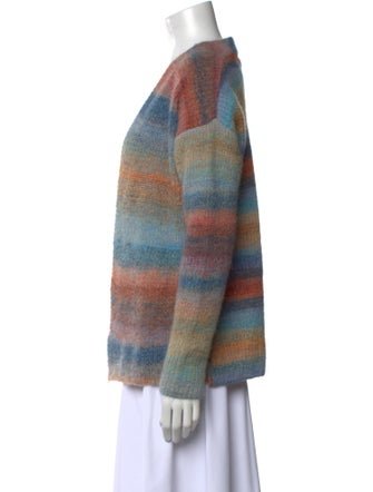 Minnie Rose Striped Open Front Sweater