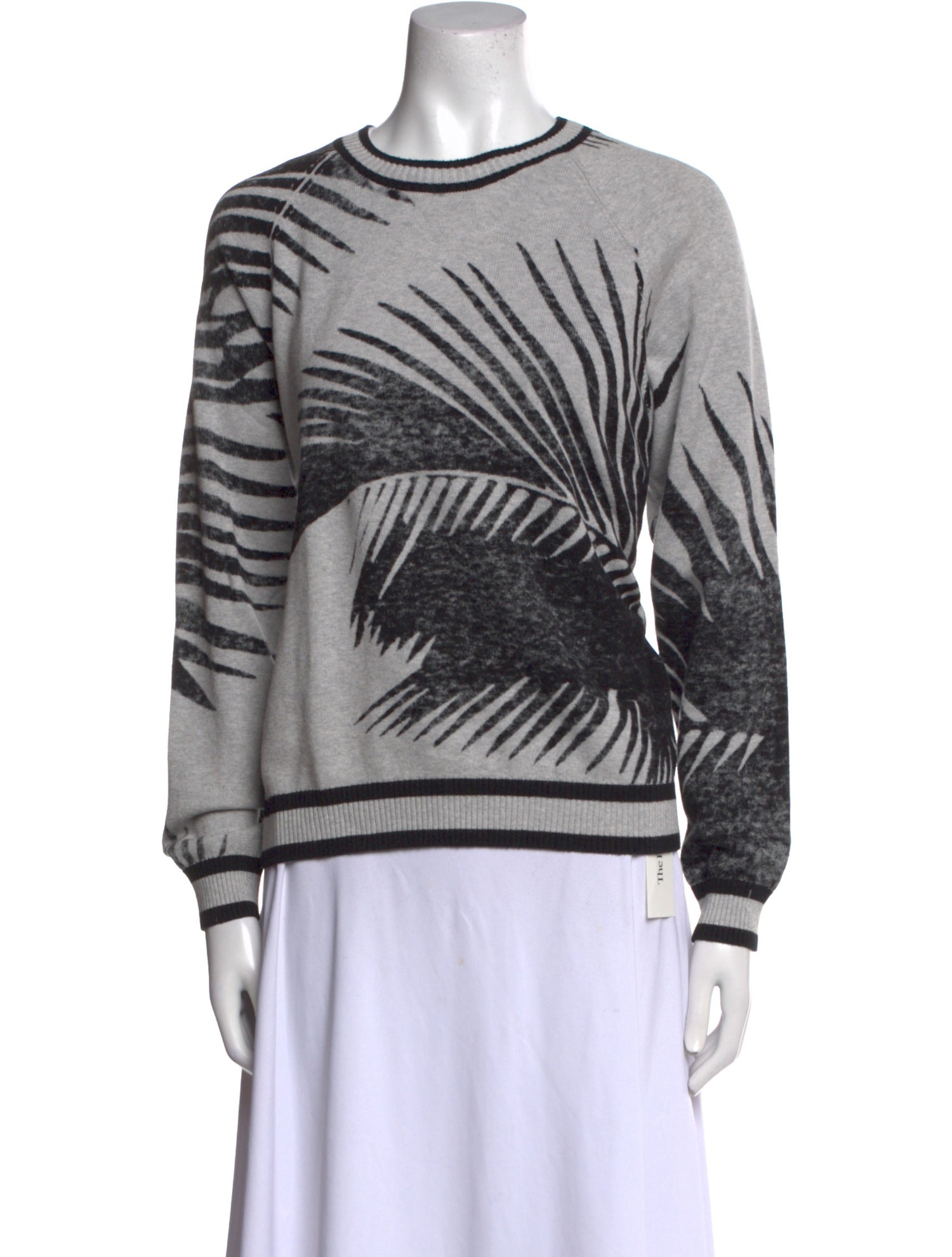 Minnie Rose Printed Crew Neck Sweater