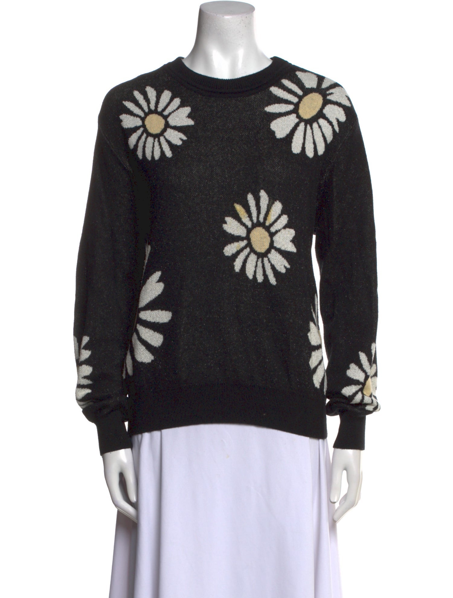 Minnie Rose Printed Crew Neck Sweater