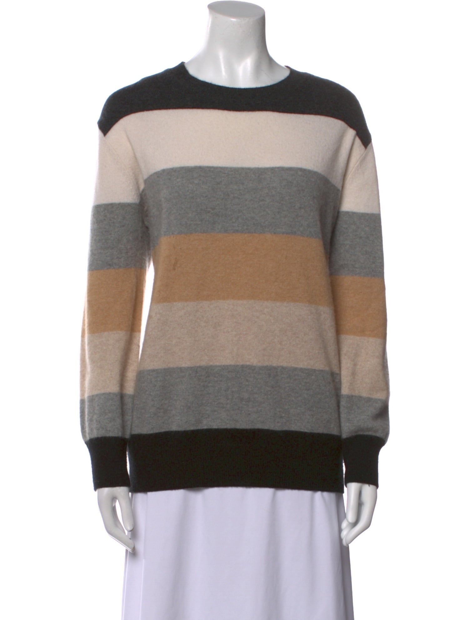 Minnie Rose Cashmere Striped Sweater