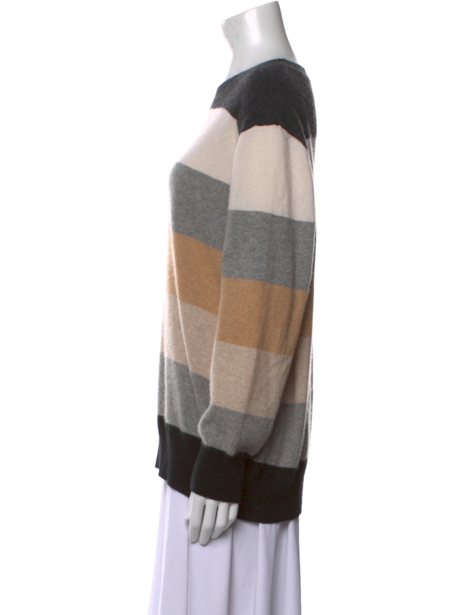 Minnie Rose Cashmere Striped Sweater