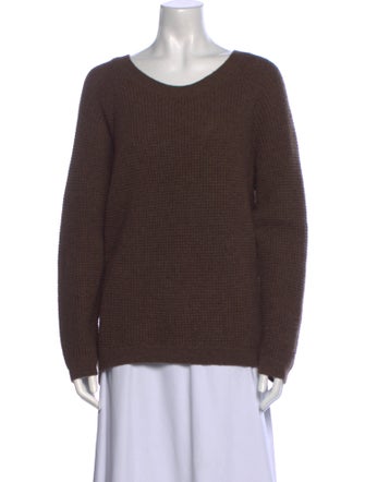 Minnie Rose Wool Scoop Neck Sweater