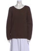 Minnie Rose Wool Scoop Neck Sweater