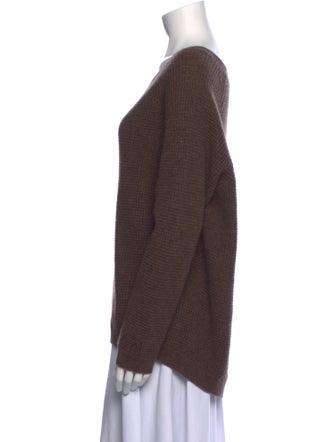 Minnie Rose Wool Scoop Neck Sweater