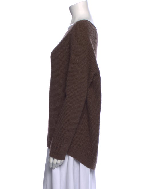 Minnie Rose Wool Scoop Neck Sweater