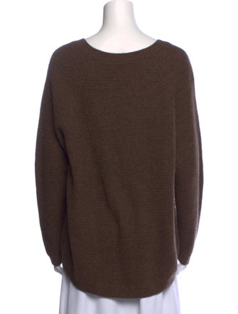 Minnie Rose Wool Scoop Neck Sweater