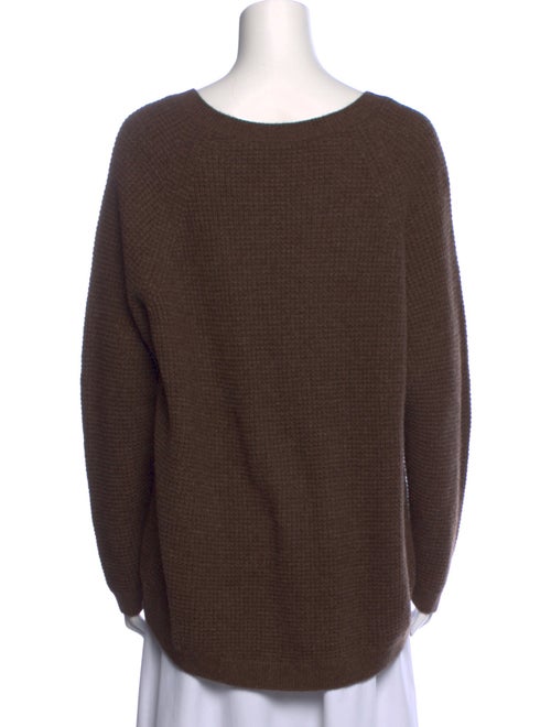 Minnie Rose Wool Scoop Neck Sweater