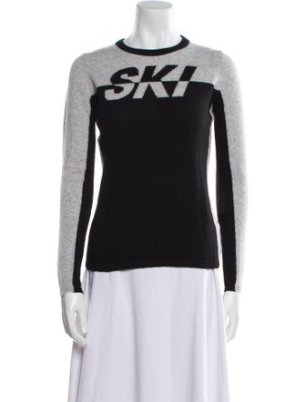 Minnie Rose Cashmere Graphic Print Sweater