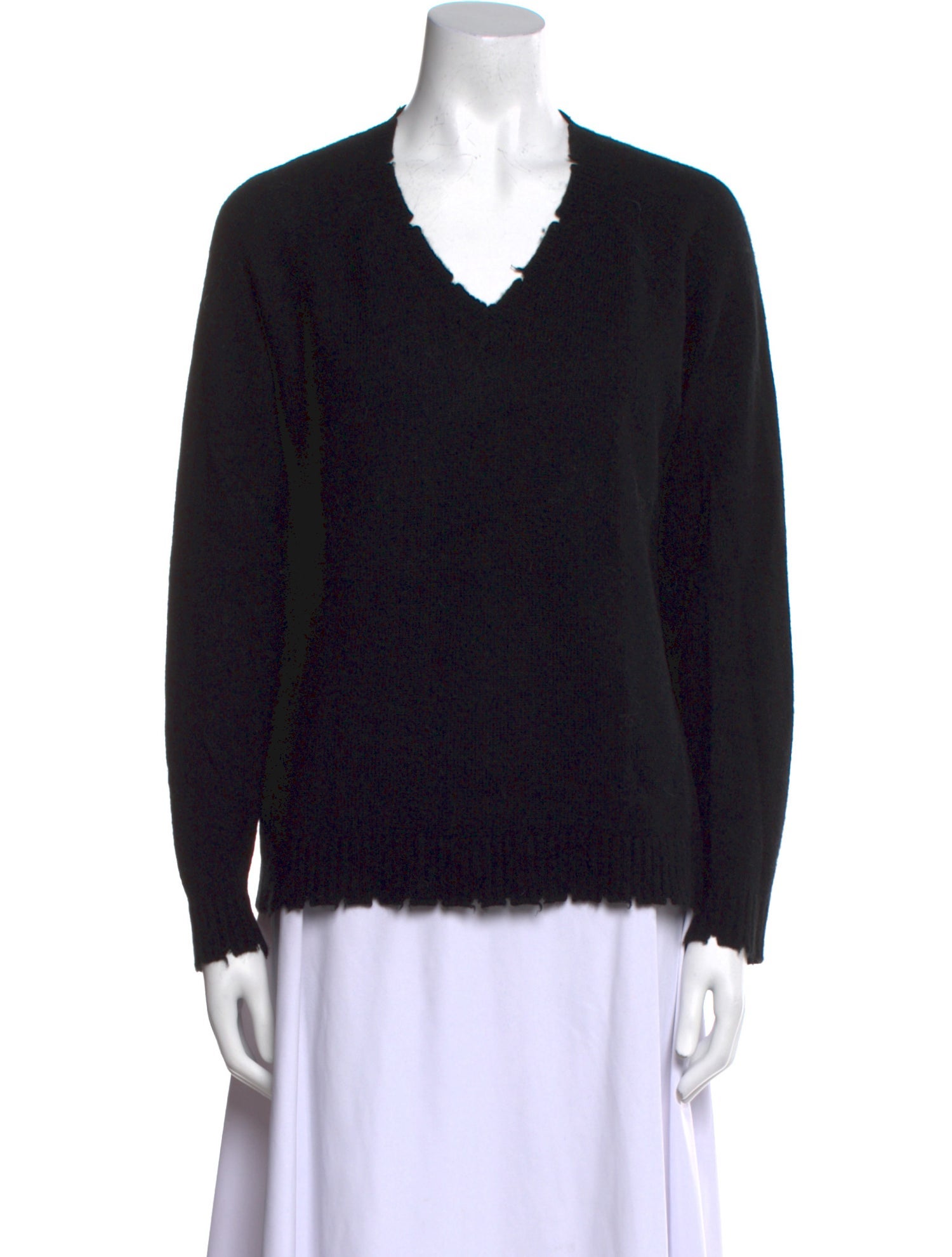 Minnie Rose Cashmere V-Neck Sweater