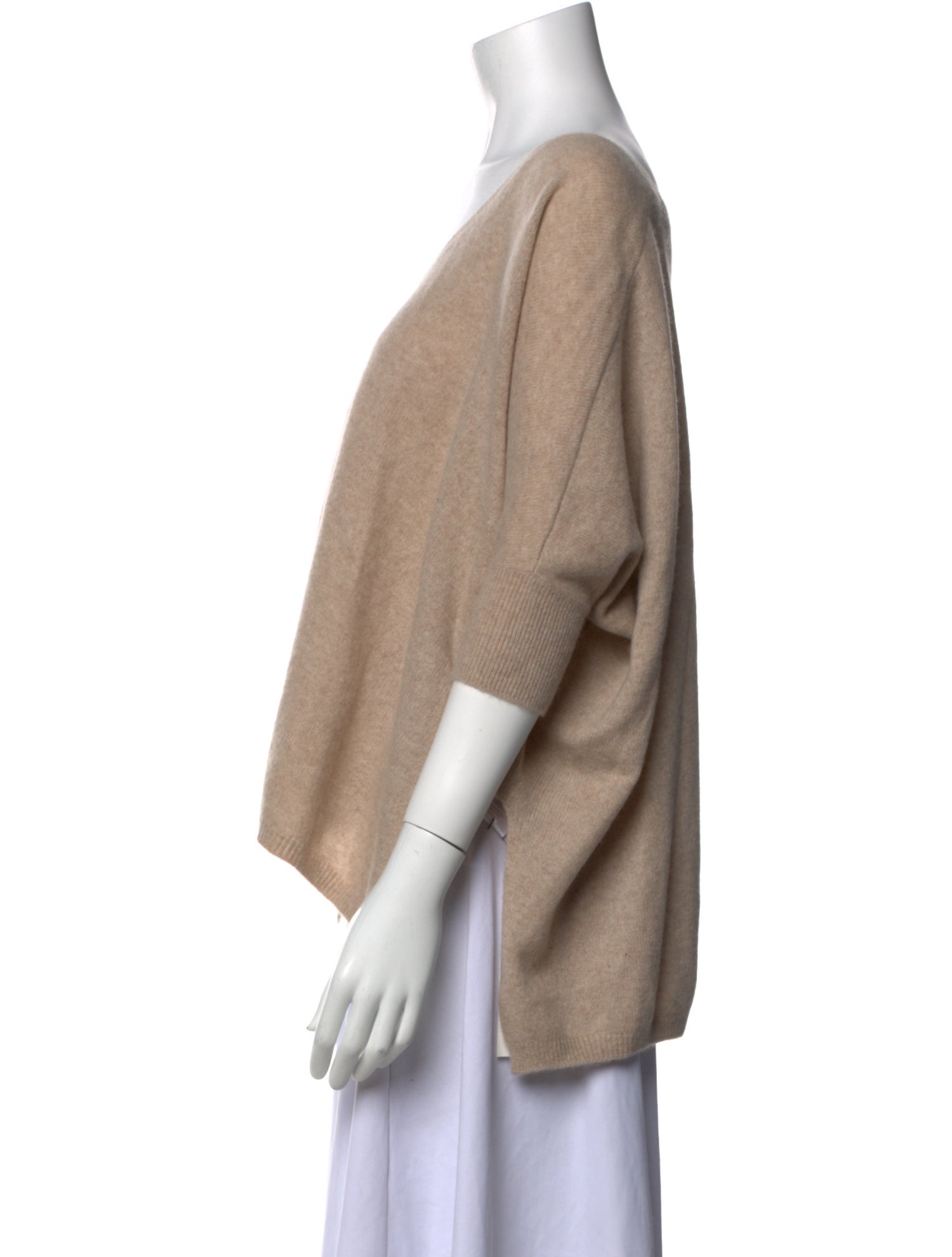 Minnie Rose Cashmere V-Neck Sweater