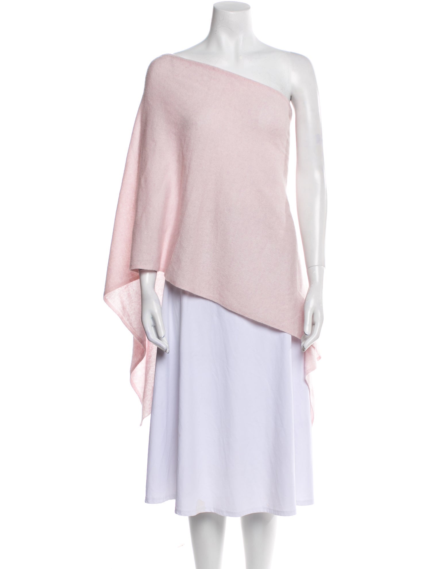 Minnie Rose Cashmere One-Shoulder Sweater
