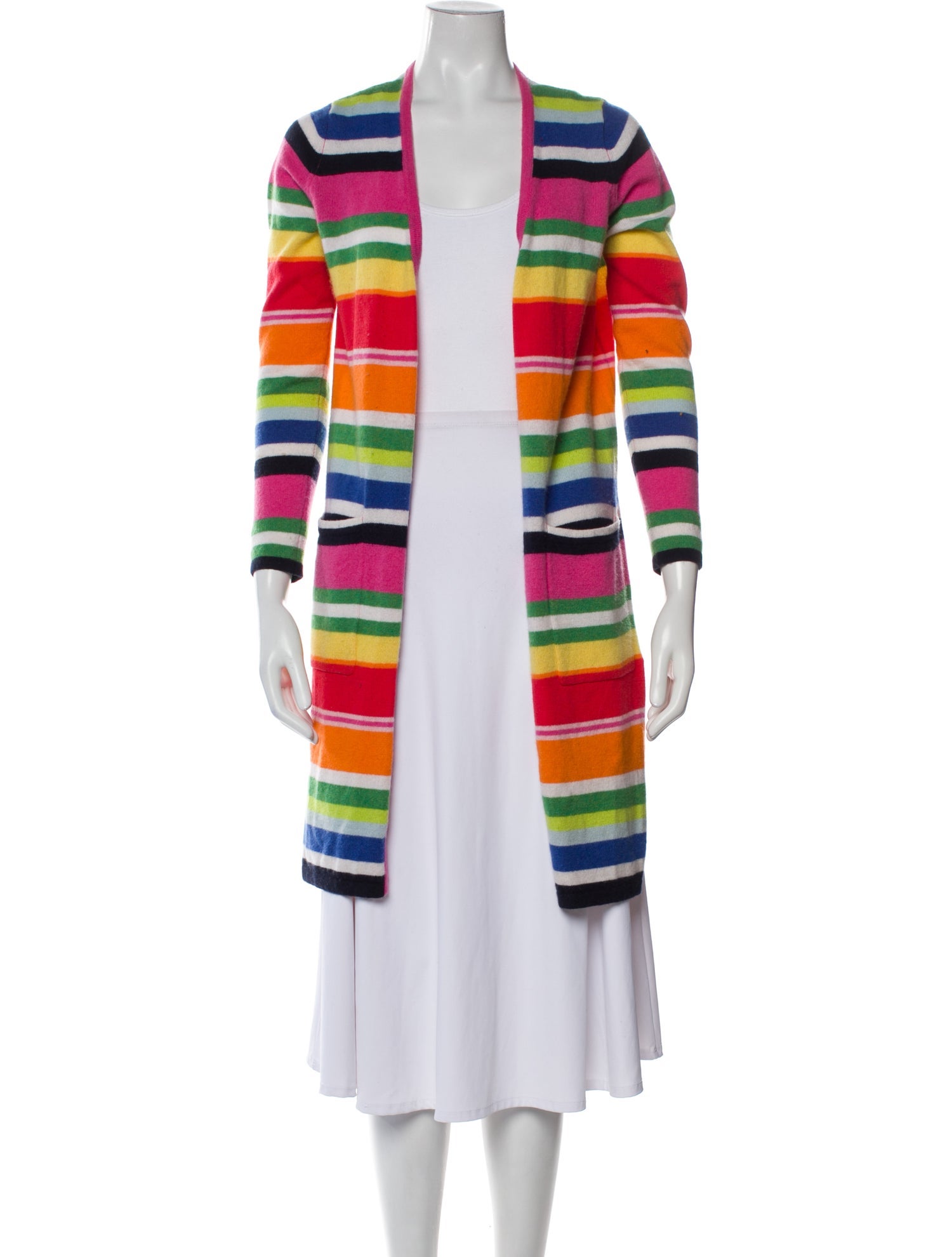 Minnie Rose Cashmere Striped Sweater