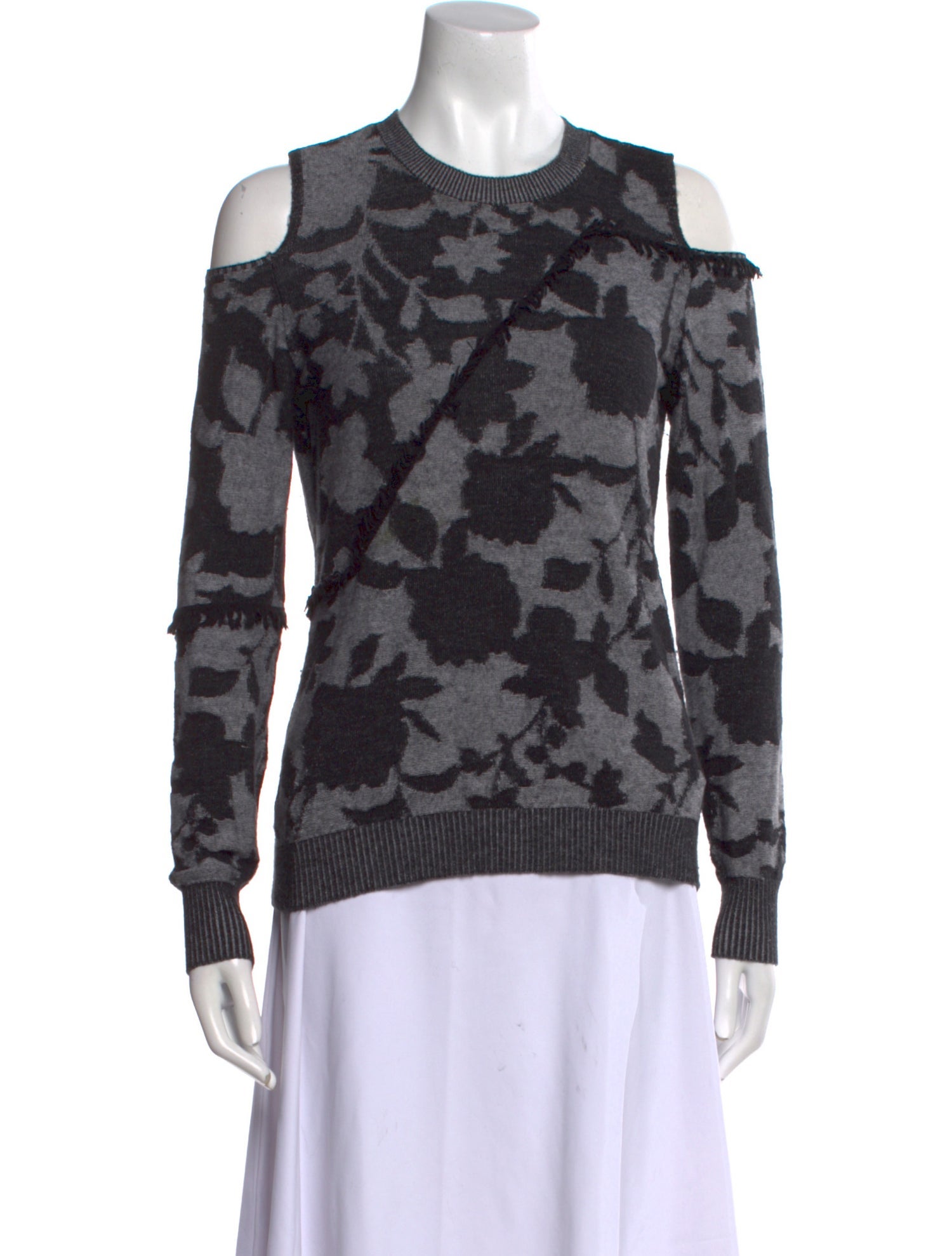 Minnie Rose Cashmere Printed Sweater