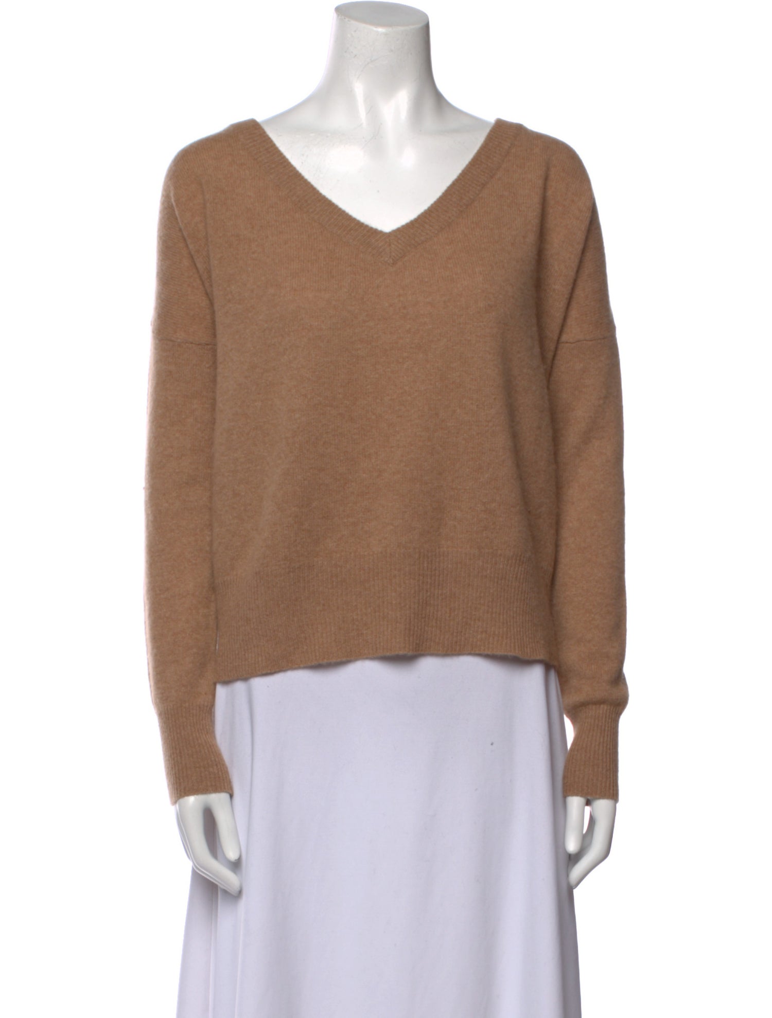 Minnie Rose Cashmere V-Neck Sweater